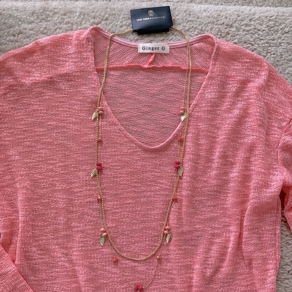 Peach Color Long Sleeve Top - Picture 3 of 9